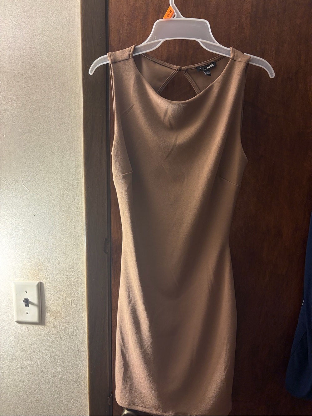 Fashion Nova Brown Sleeveless Mini Dress
